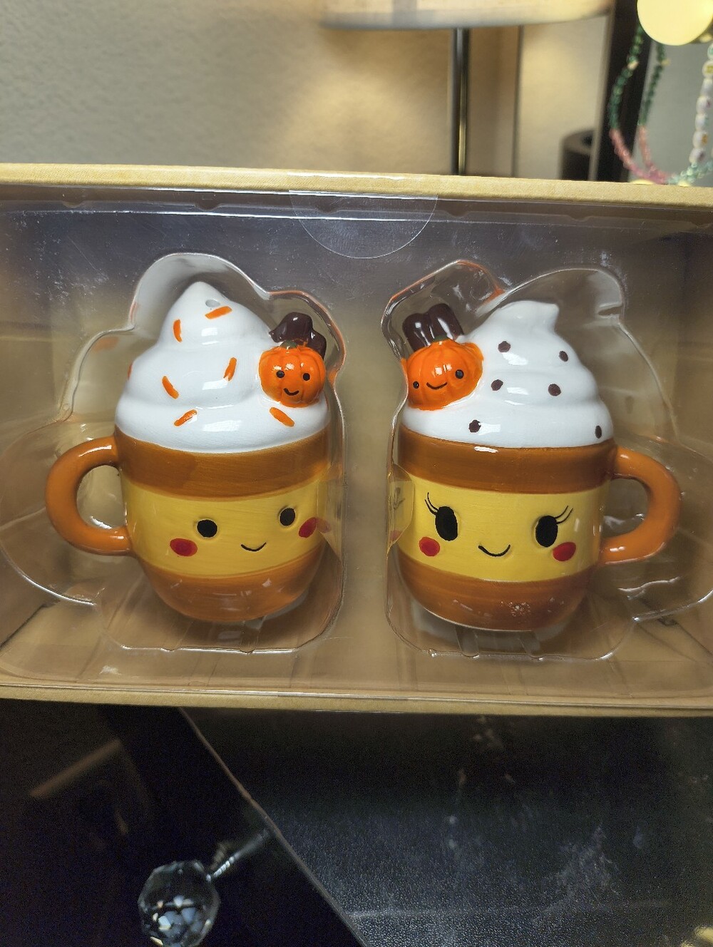Pumpkin Spice Latte Coffee Mug Salt and Pepper Shakers Set